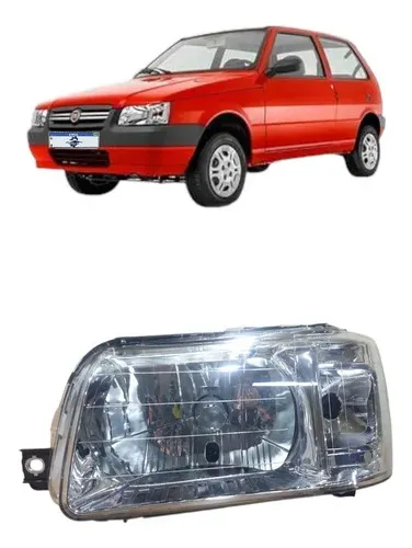 Farol Fiat Uno 2004 05 06 07 08 09 010 011 012 2013 Cromado Direito/passageiro