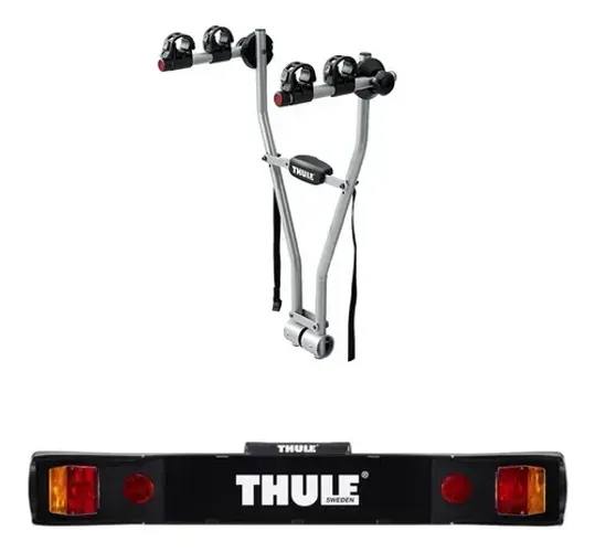 Suporte Transbike Para Engate Thule Xpress 970 2 Bicicletas Cor 970 Para 2 Bikes com Placa