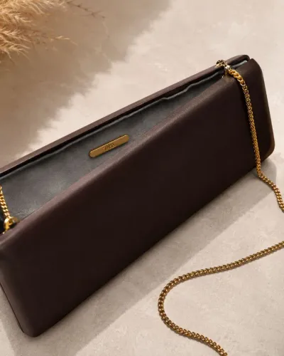 Bolsa Cluth Zara Marrom nova