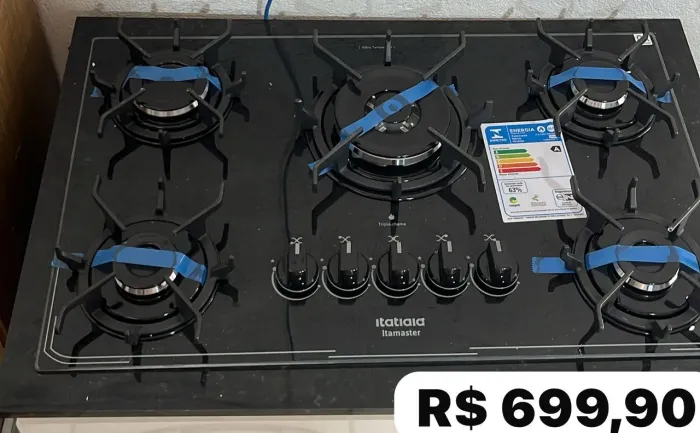 Fogão cooktop tripla chama