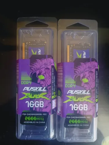 MEMÓRIAS DE NOTEBOOK PUSKILL DDR4 16GB 2666MHZ R$450,00(NOVAS LACRADAS). (CADA)