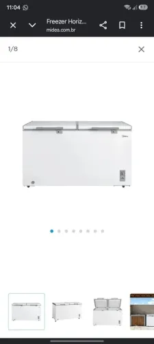 Freezer horizontal midea nunca usado
