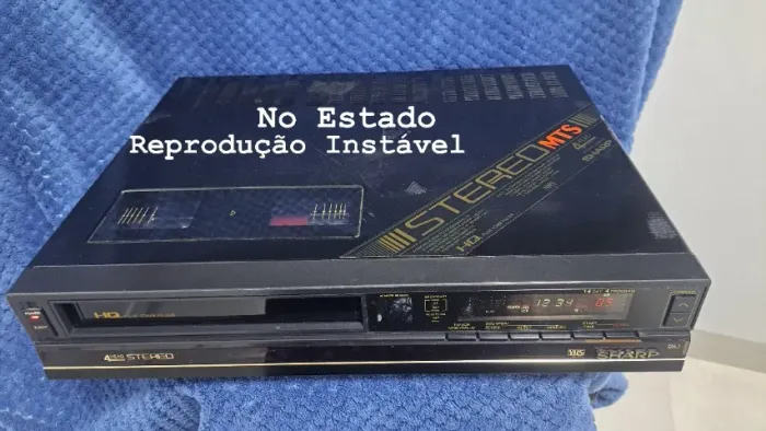 Video Cassete SHARP Estéreo MTS - VC-799b - No Estado - Reprodução Instável
