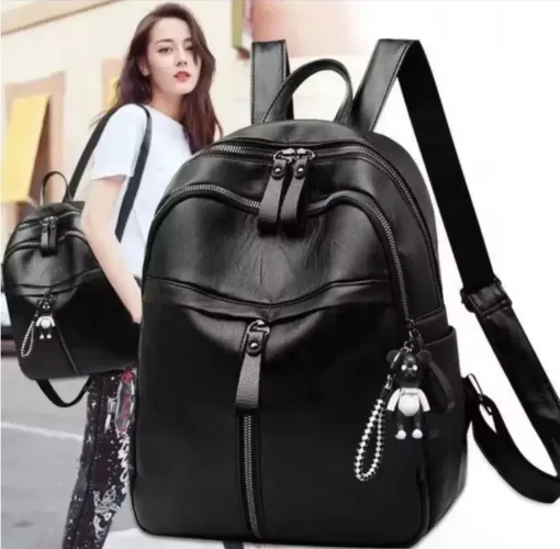 Mochila Couro Feminina Estilosa Passeio
