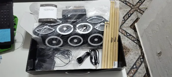 Bateria Eletrônica Dobrável Portátil Digital.