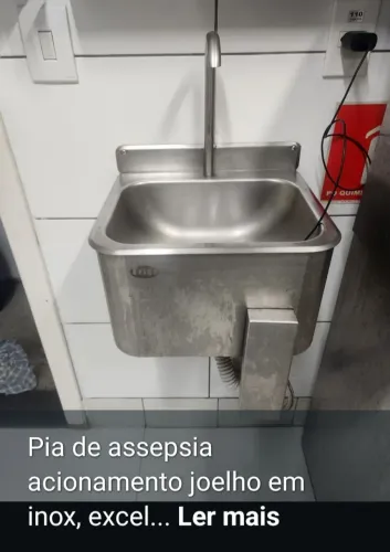Pia de inox assepsia