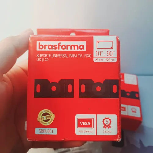 Suporte Fixo para TV 10 a 90 Polegas Completo com buchas e parafuso