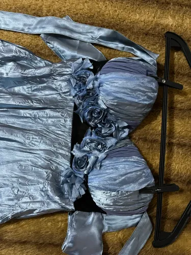 Vestido de festa azul claro