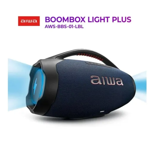 Caixa De Som Boombox Aiwa AWS-BBS-01-B 200w IP66 30hs De Bateria