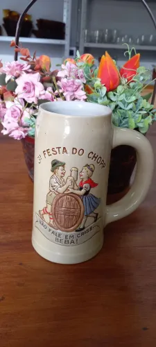 Antiga caneca  de chopp ceramarte 500ml 1967