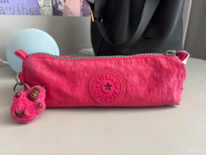 Estojo kipling rosa 1 divisoria 