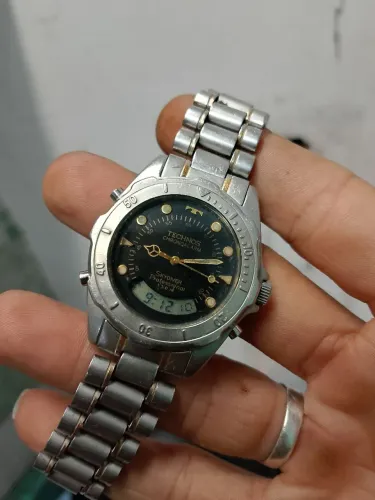 Relógio Technos Skydiver T205.47 Misto (Anos 90) - Funcionando Tudo