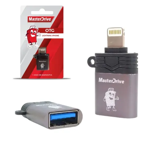 Adaptador Conector OTG Lightning iPhone Para USB - MasterDrive