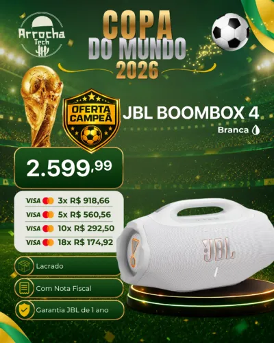 Caixa de Som JBL Boombox 4 Branca - Lacrada - 1 ano de garantia JBL