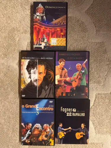 5 Dvd - Dominguinhos Zé Ramalho Fagner Zeca Baleiro Grande Encontro