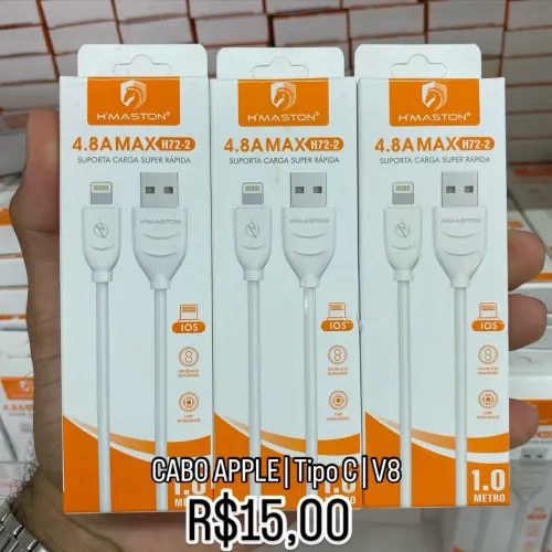 Cabos apenas 15,00 - IPhone/tipo C/V8