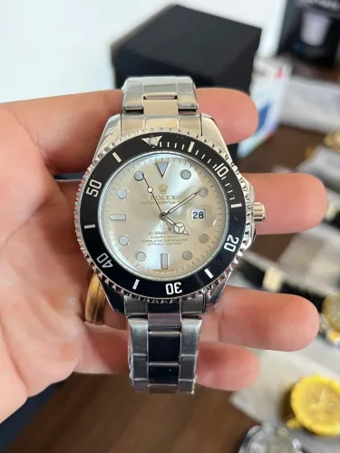 Relógio Estilo Rolex Masculino Luxo Aço Inox