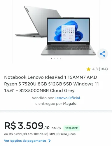 Notebook Troco em pc Gamer