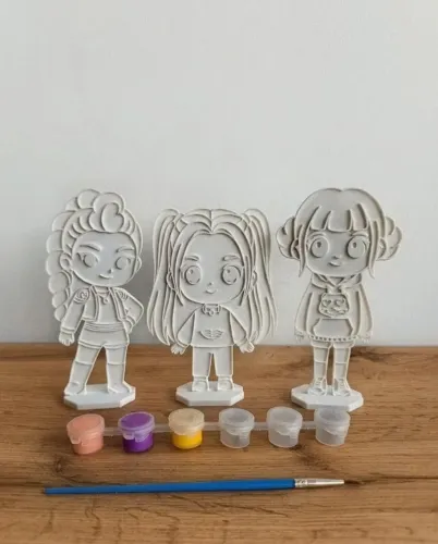 Kit com 3 plaquinhas para colorir de K-pop caçadores de demônios