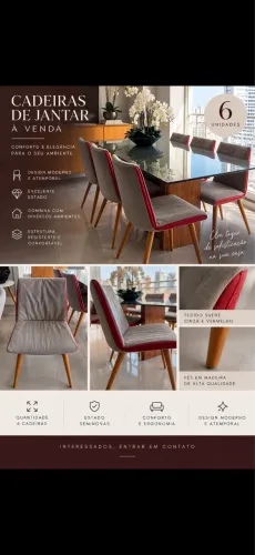 Conjunto de 6 cadeiras