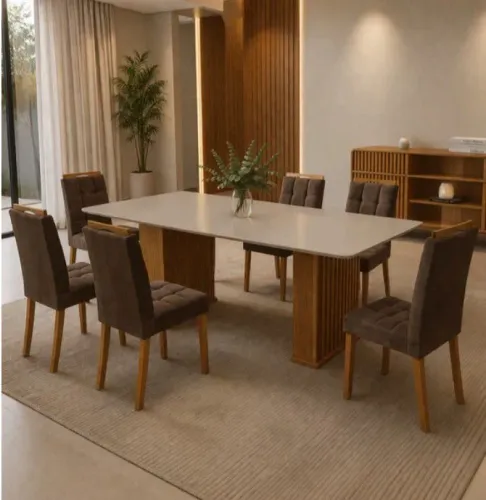 Mesa de jantar Maria 6 cadeiras