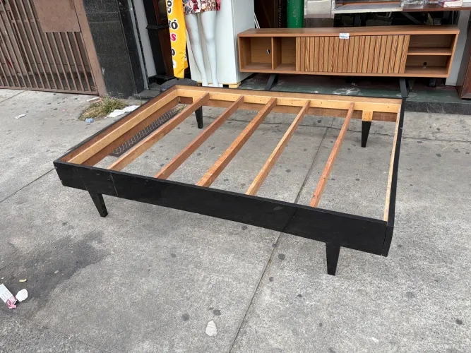 Cama box casal madeira