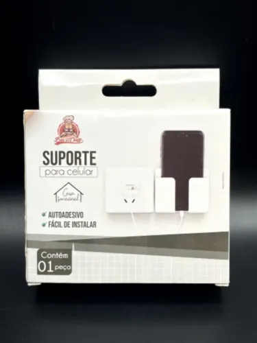 SUPORTE DE PAREDE PARA CELULAR COM ADESIVO AUTOCOLANTE