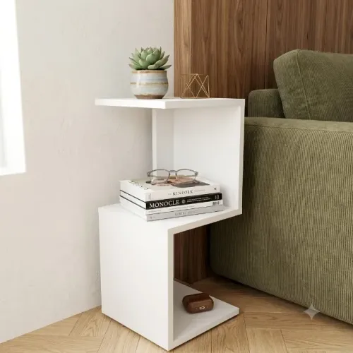 Mesa de Cabeceira em S ou Z em MDF - Design Moderno e Compacto