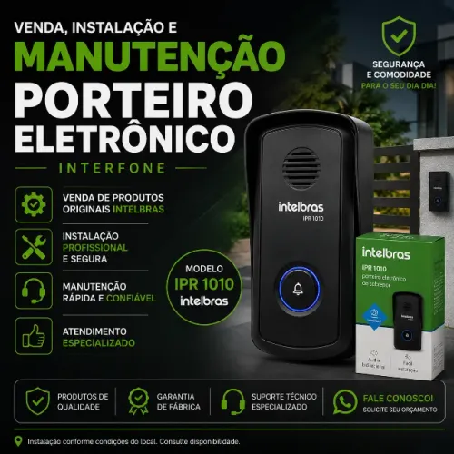 Interfone porteiro eletronico Intelbras - Novo Instalado