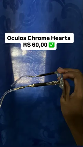 Óculos Chrome Hearts Lente Anti-Azul para Homens e Mulheres!