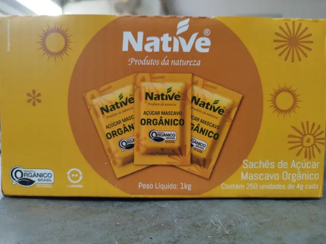 NATIVE AÇÚCAR MASCAVO CAIXA COM  250 UNIDADES 