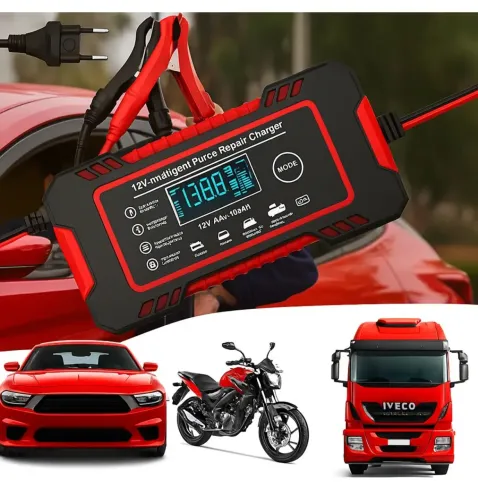 Carregador de bateria automotivo 12v...carro, moto e caminhão!
