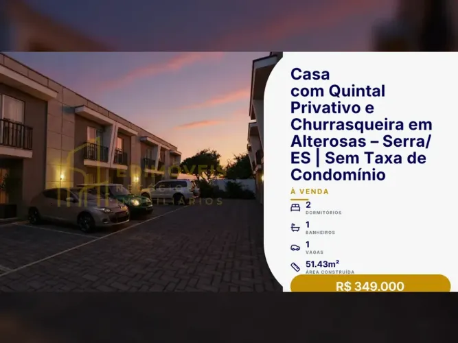Pronto para Morar: Casa com Quintal em Alterosas  Serra/ES