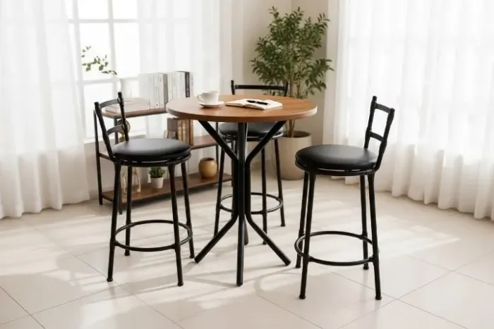 Conjunto mesa bistro com 3 banquetas