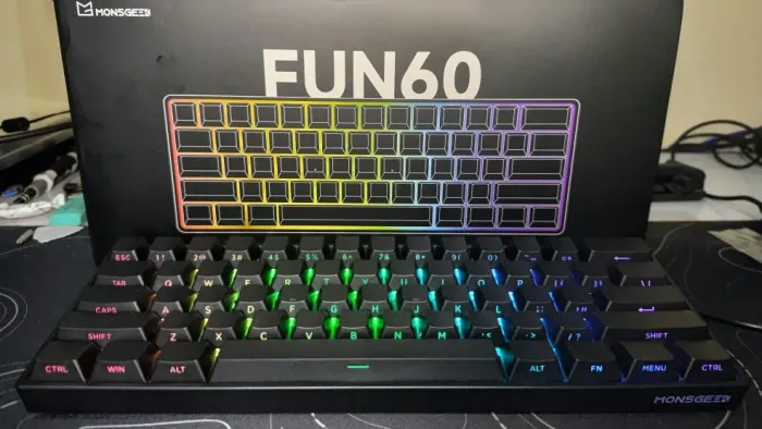 Akko MonsGeek FUN60 PRO HE Teclado Magnético 60% gatilho rápido 0.01mm 8k PRETO NOVO