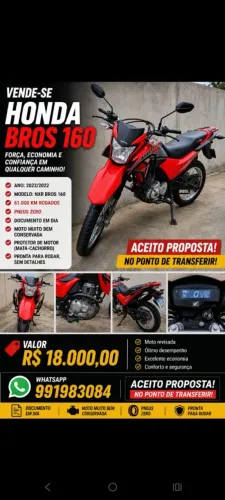 Honda NXR Bros 160 (2022/2022) - Muito conservada - pronta pra rodat 