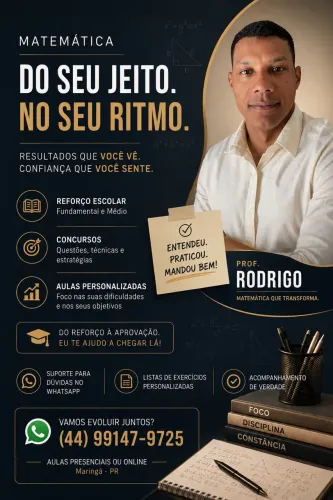 Professor particular de Matemática - Reforço escolar e concursos