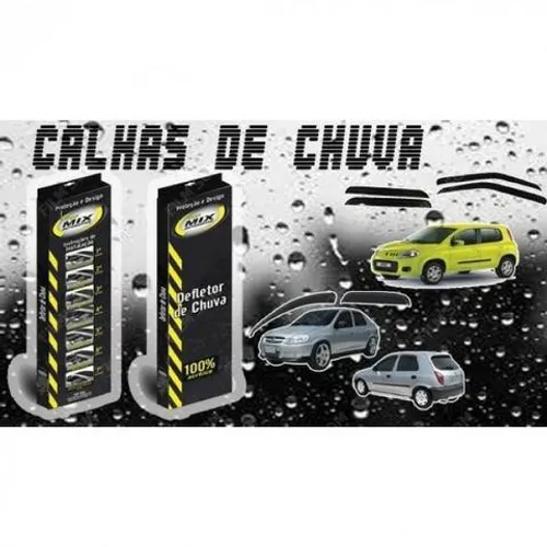 Calha de chuva 02 Portas/04 portas Para todos os carros!