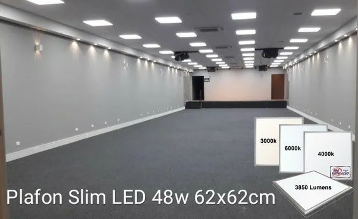 Luminária 48w 62x62cm Forro Modular ou Drywall 