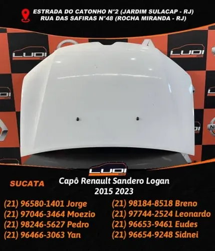 Capô Renault Sandero Logan 2015 2023