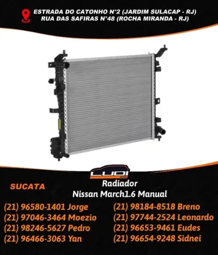 Radiador Nissan March 1.6 Manual