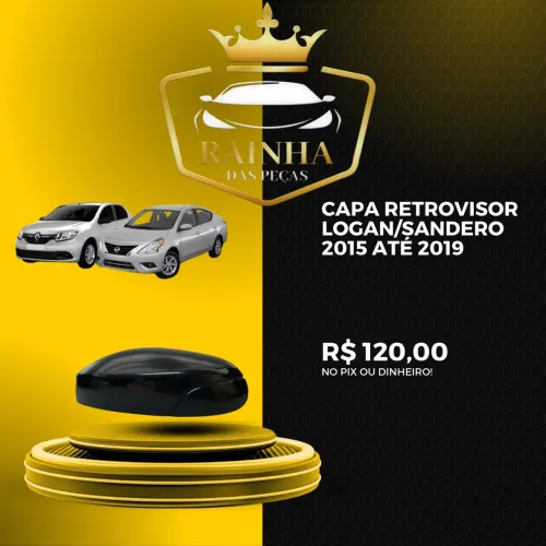 Capa Retrovisor Logan/Sandero 2015 até 2019 