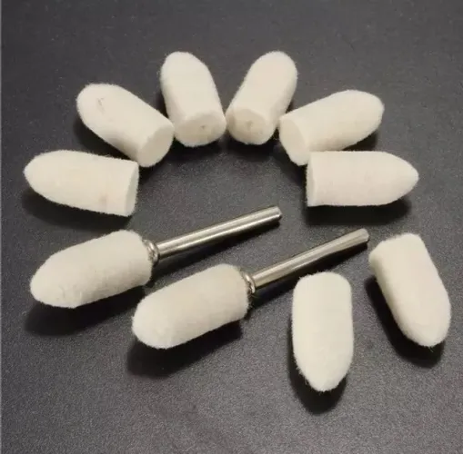 Kit 10 Discos para Micro Retifica de Lã Algodão para Polimento e Limpeza