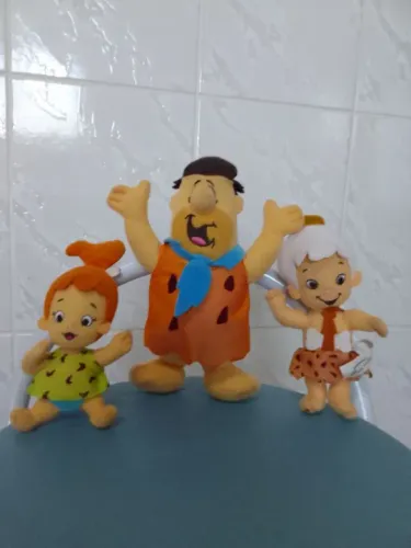 Flintstones Pelúcia - Fred, Bambam e Pedrita