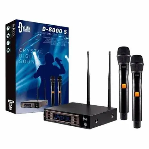 Microfone Profissional Digital Dylan D8000S Duplo