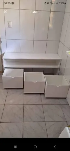 Organizador infantil 100%mdf. Com 3 baús