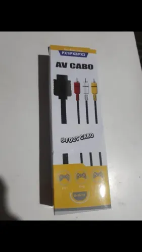 Cabo av pra ps1, PS2 e PS3 novo na caixa de estoque 