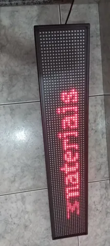 Painel Letreiro Led 100x20cm Vermelho