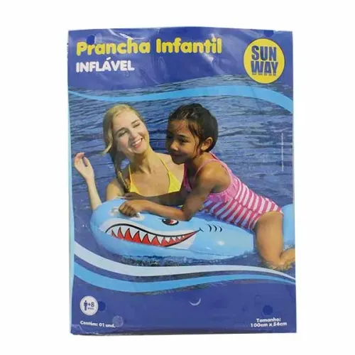 Prancha Infantil Inflável Formato Tubarão Praia
