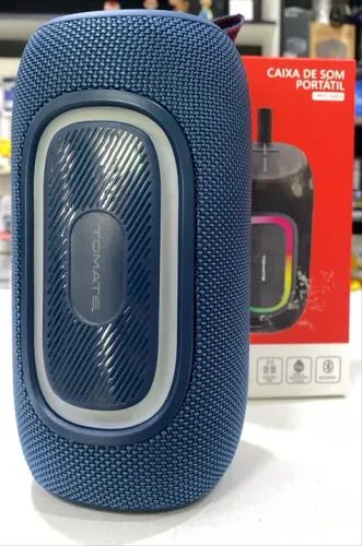 Caixa De Som Bluetooth Portátil Tomate MTS-6009 Azul -Loja Coimbra Computadores Entregamos